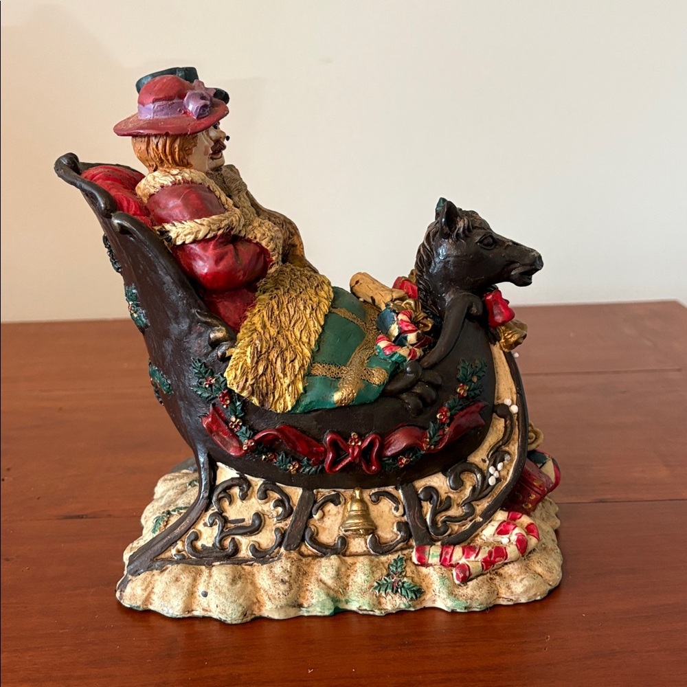 Dickens Collectible Windsor Collection Horse Sleigh Figurine - Picture 7 of 8